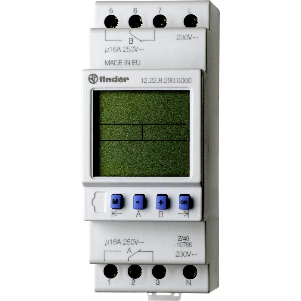 Finder 122200240000 uklopni sat   tjedni program, dnevni program   IP20 slika