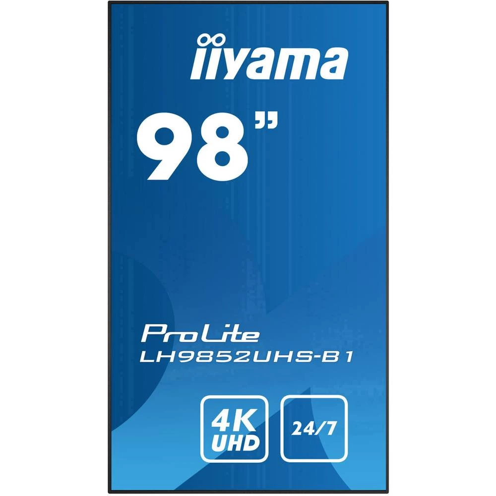 Digital Signage zaslon 247.7 cm 98 " Iiyama ProLite LH9852UHS ATT.CALC.EEK: A (A+++ - D) 3840 x 2160 piksel 24/7 slika