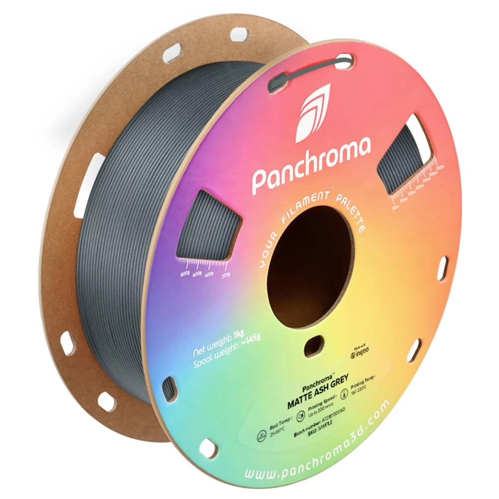 Polymaker CA04014 Panchroma™ Matte 3D pisač filament PLA mat, manji sadržaj plastike 1.75 mm 1000 g pepelasto siva, siva slika