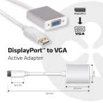 DisplayPort Adapter [1x Muški konektor DisplayPort - 1x Ženski konektor VGA] Bijela club3D