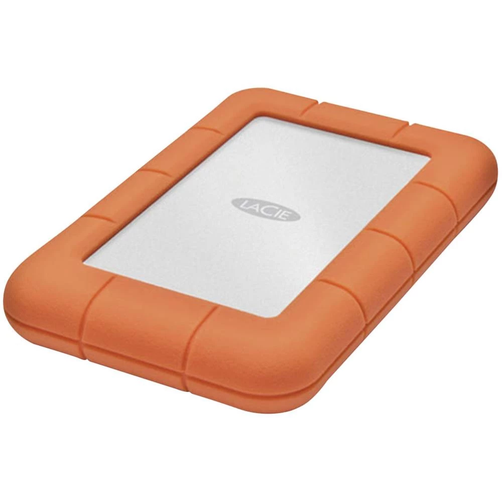 Vanjski tvrdi disk 6,35 cm (2,5 inča) (recertificiran) 2 TB LaCie Rugged Mini Srebrna, Narančasta USB 3.0 slika