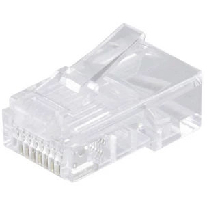 Shiverpeaks  Shiverpeaks BASIC-S mrežni modularni utikač RJ45 8-pinski, 8 dodijeljenih kontakata, pozlaćeni kontakti, pakiranje od 10 BS72051-10 ravni muški konektor   Broj polova 8p8c prozir slika
