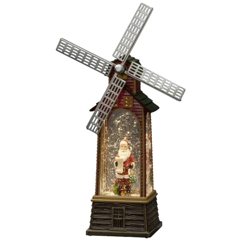 Konstsmide 4294-000 LED lampion vjetrenjača toplo bijela LED smeđa boja ispunjena vodom, timer slika